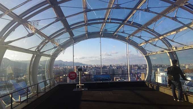 札幌ドーム展望台　札幌の街を一望